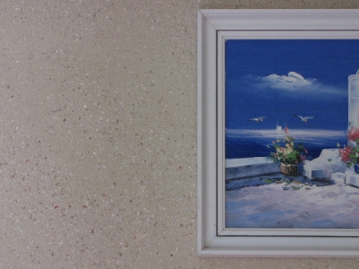 Hliněná omítka Picas ze série ART smíchaná s barevným mořským pískem